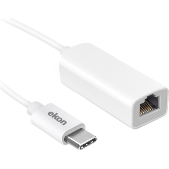 SBS Ekon By Audio Adaptor Type C To Lan Female White - (ECITTYCLANMF)
