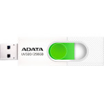 Adata - Memory Stick UV320 - Usb 3.2, 256GB, Up To 100MB/s Read, Windows, Mac OS, Linux - White - (AUV320-256G-RWHGN)