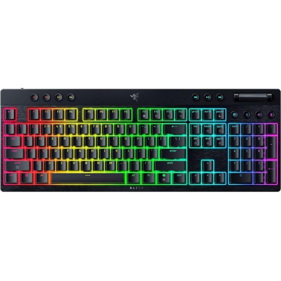 Razer Blackwidow V4 Low Profile Hyperspeed - Wireless / Bluetooth Rgb Gaming Keyboard -Green Switch - (RZ03-05270100-R3M1)