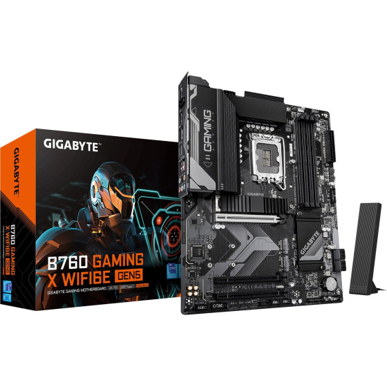 Gigabyte B760 Gaming X WIFI6E GEN5 Motherboard - Supports 14th Gen. Intel Core CPUs, 8+1+1 Phases VRM, Up To 5600MHz DDR5, 3xPcie 4.0 M.2, Wi-Fi 6E, 2.5 Gbe LAN, Usb 3.2 Gen 2 - (B760 G X WF6E GEN5)