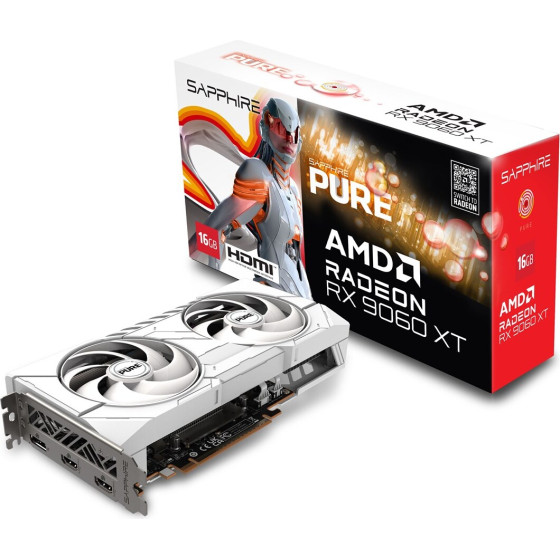 Sapphire Graphics card Pure Rx 9060 Xt Gaming Oc 16GB - (11350-02-20G)