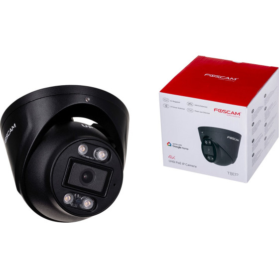 Foscam 8MP Poe Ip Camera Black - (T8EP)