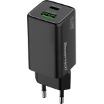 Powertech ��������� ������ USB/USB-C, 65W, GaN, ������ - (PT-1501)