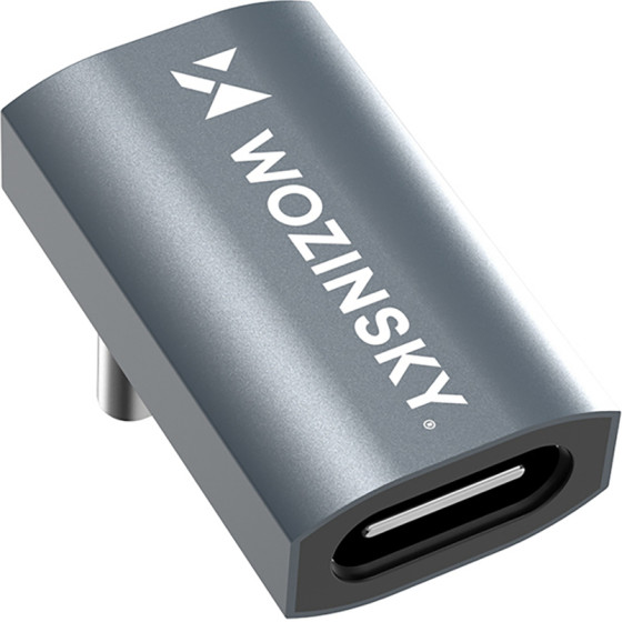 Wozinsky USB-C - USB-C 40Gb/s 240W 8K Otg Angled Adapter - Gray - (WPKF-01)