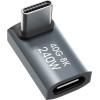 Wozinsky USB-C - USB-C 40Gb/s 240W 8K Otg Angled Adapter - Gray - (WPKF-01)