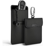 Tech-Protect Klatka Faradaya KLR400 Pouch Keyless Rfid Signal Blocker Case BLACK/BLACK