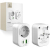 Tech-Protect TA100 Travel Adapter Uk To Eu WHITE