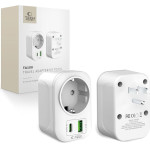 Tech-Protect TA100 Travel Adapter Us To Eu WHITE