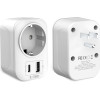 Tech-Protect TA100 Travel Adapter Us To Eu WHITE