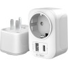 Tech-Protect TA100 Travel Adapter Us To Eu WHITE