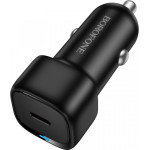 Borofone Car Charger BZ34A Cloud, 20W, 3A, 1 x USB-C, Black