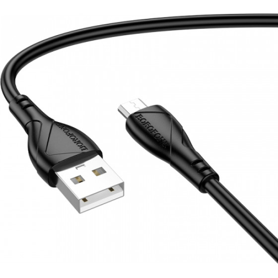 Borofone USB-A To Microusb Cable BX121 Energy, 18W, 2.4A, 1m, Black