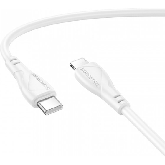 Borofone USB-C To Lightning Cable BX121 Energy, 27W, 2.4A, 1m, White