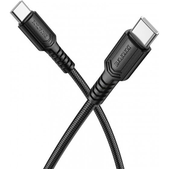 Borofone USB-C To USB-C Cable BX116 Certain, 60W, 3A, 1m, Black