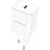 Borofone Wall Charger BN6 Field, 20W, 3A, 1 x USB-C, White