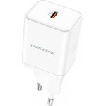 Borofone Wall Charger BN6 Field, 20W, 3A, 1 x USB-C, White