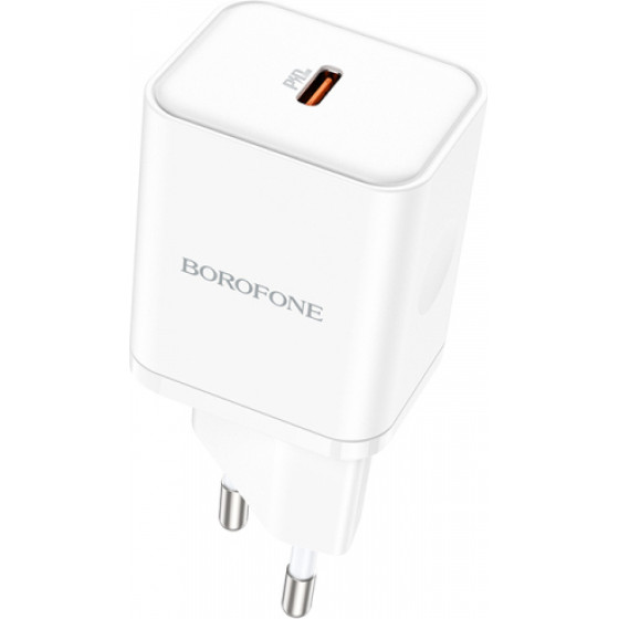 Borofone Wall Charger BN6 Field, 20W, 3A, 1 x USB-C, White