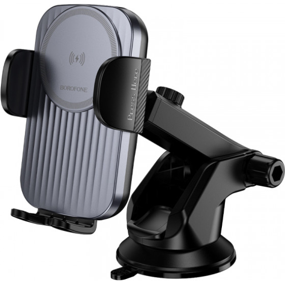 Borofone Wireless Car Charger BH222 Leading, 15W, 1.67A, Black