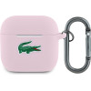 LACOSTE Liquid Silicone Croc Logo Case For Airpods 4 Pink - (LCA4SLOI)