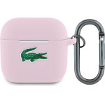 LACOSTE Liquid Silicone Croc Logo Case For Airpods 4 Pink - (LCA4SLOI)