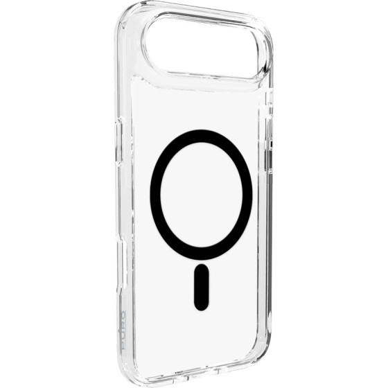 Puro Lite Mag TPU+Pc Case Compatible With Magsafe For Iphone 17 Air - Transparent With Black Ring - (PUIPC1766LITEMBLK)