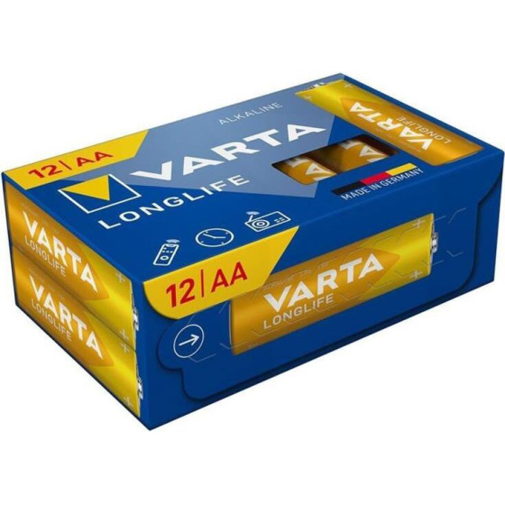 Varta �������� Alkaline Longlife Aa LR06 Plastic Free (12 ���.) - (120345, Aa LR06)