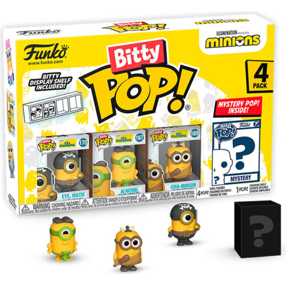 FUNKO Blister 4 figures Bitty POP Minions - (889698730358)