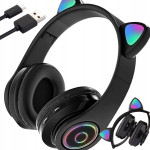 EXTRALINK Kids Headphones Pro Black | Wired Headphones | Cat Ears - (EX.73592)