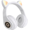 EXTRALINK Kids Headphones Pro White | Wired Headphones | Cat Ears - (EX.73608)