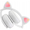 EXTRALINK Kids Headphones Pro White | Wired Headphones | Cat Ears - (EX.73608)