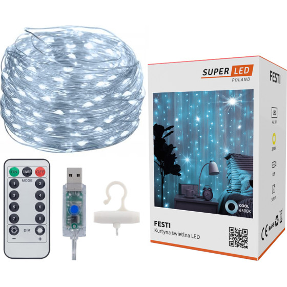 EXTRALINK Led Curtain, 3x3 + Remote Control - (EX.73172)