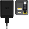 Dudao A67EU Gan 67W Wall Charger With Built-In Retractable USB-C Power Delivery Quick Charge Cable - Black - (A67EU-black)