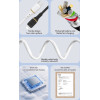 Dudao L25T USB-A - USB-C Silicone Cable 5A 1m - White - (L25T-white)