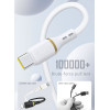 Dudao L25T USB-A - USB-C Silicone Cable 5A 1m - White - (L25T-white)