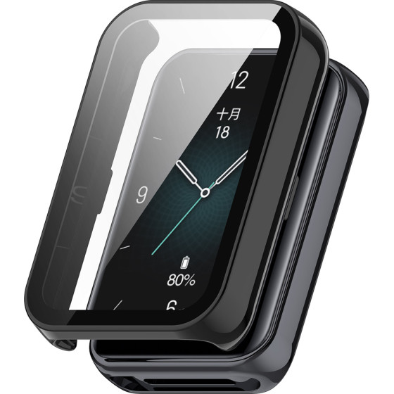 Techsuit - Defense360 Pro + Screen Protector - Honor Band 10 / Band 9 - Black
