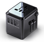 Yesido - Wall Charger - 3x USB, Type-C, For Travel, EU, UK, US, AUS, 3.6A - Black - (MC10)