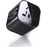 Yesido - Wall Charger - For Travel, EU, UK, US, AUS, 3.4A - Black - (MC09)