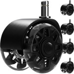 Ruhhy Black Swivel Chair Wheels 5 Pcs 26294 - (18687-0)
