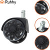 Ruhhy Black Swivel Chair Wheels 5 Pcs 26294 - (18687-0)