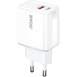 BWOO Wall Charger CDA182 Qc 38W 1x USB-A + 1x USB-C black