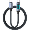 BWOO X324CC Braided Fast Charging Cable With Light Display Pd 60W USB-C - USB-C