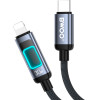 BWOO X324CL Braided Fast Charging Cable With Light Display Pd 27W USB-C - Lightning