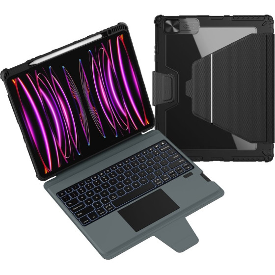 Nillkin Bumper Link Keyboard Case (Backlit Version) For Ipad Pro 12.9 2020/2021/2022/ Air 13 2024/2025 Black - (57983121332)