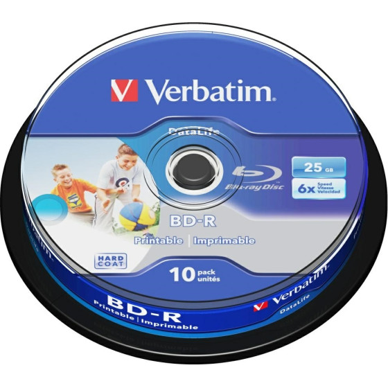 Verbatim Disc BD-R Sl Printable Datalife 6X 25GB 10pCs - (43804)