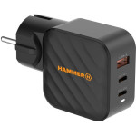 Hammer ��������� �������� ������� �������� Rapidcharge Duo �� ������ ����� Usb A & 2 x Usb C Pd 65W ����� - (AKC001486)