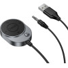 Hoco Wireless Car Receiver Aux Bluetooth With Cable Jack 3,5 Mm E150 Metal gray
