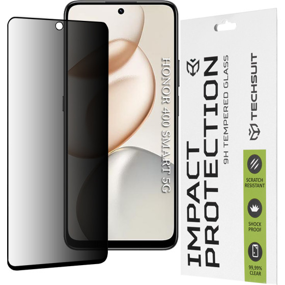 Techsuit - 111D Privacy Full Glue - Honor 400 Smart / X7d 4G - Black