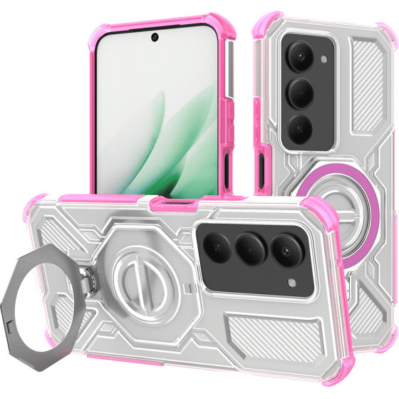 Techsuit - Carbon Shield Pro - Xiaomi Redmi 15 4G / Redmi 15 5G - Pink Transparent