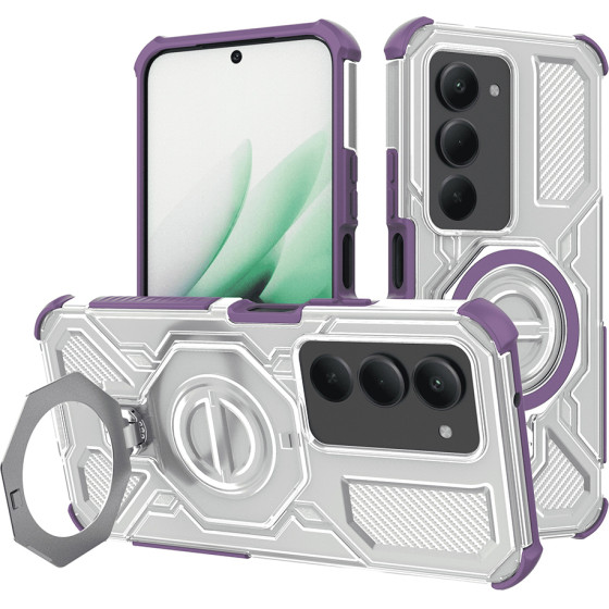 Techsuit - Carbon Shield Pro - Xiaomi Redmi 15 4G / Redmi 15 5G - Purple Transparent