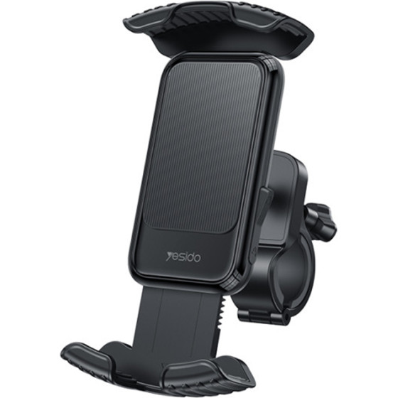 Yesido - Bicycle Phone Holder - 360 Rotation, One-Touch Stabilization Locking, 4.8-7.2'' - Black - (C249)
